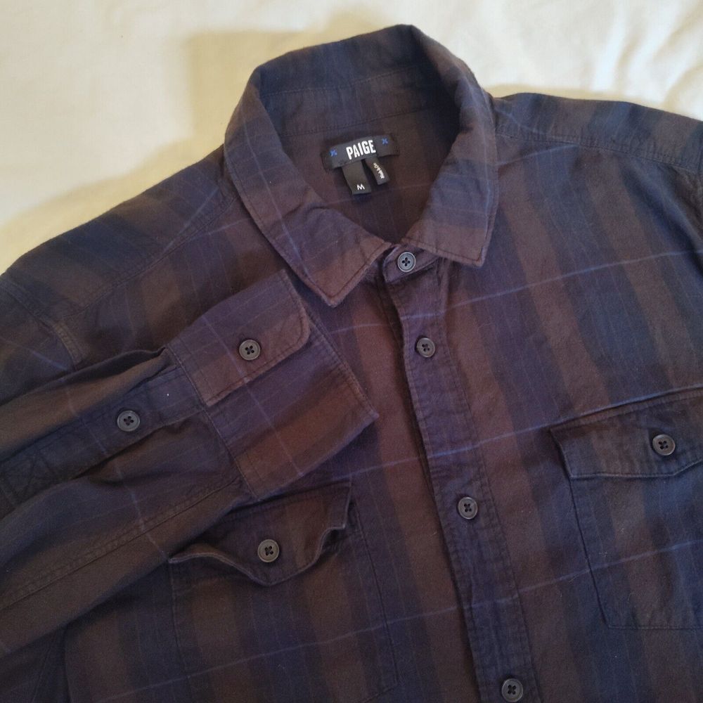 Paige Plaid Long Sleeve Button Down Women's Size M